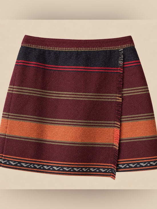 LOFT Dresses & Skirts - Tapestry Fringe Mini Skirt Ann Taylor Loft 8